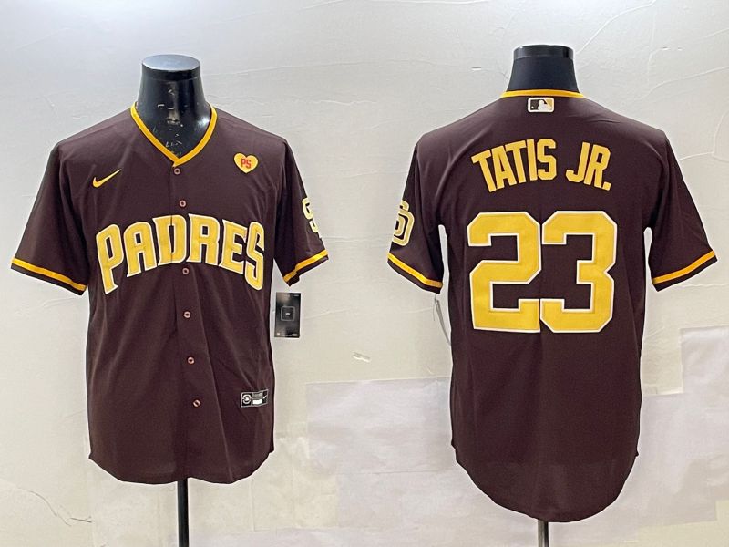 Men San Diego Padres #23 Tatis jr Brown Game 2025 Nike MLB Jersey style 7